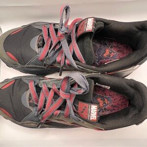 Marvel Athletic Shoes - Black, Red, and Gray